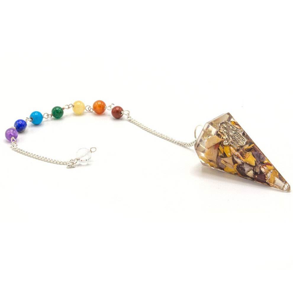 Ancient Wisdom Hamsa Orgonite Power Chakra Pendulum