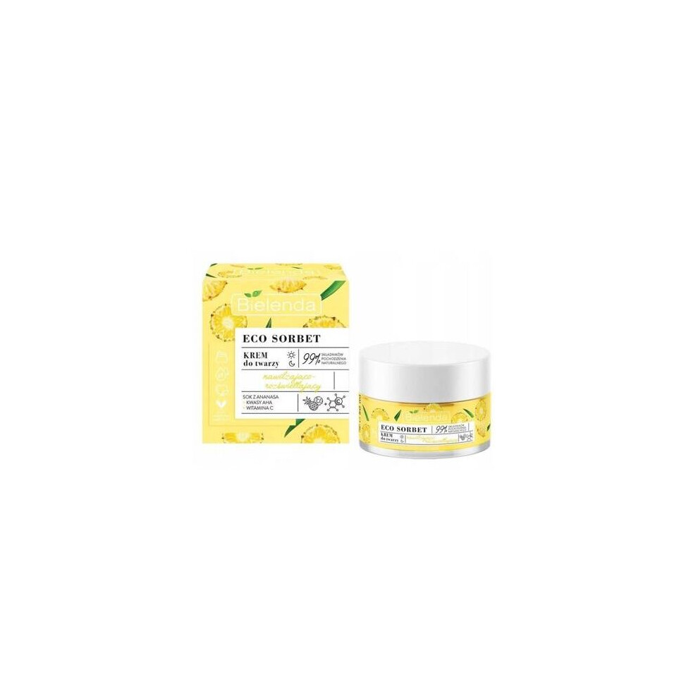 Bielenda Cream Eco Sorbet Pineapple Moisturizing And Brightening Face 50Ml