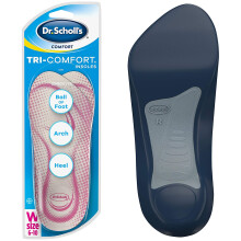 Wkładki do butów Dr. Scholl's Comfort Tri-Comfort dla kobiet – 1 para, rozmiar 6–10, całodzienna amortyzacja i podpora łuku stopy