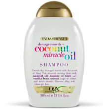 OGX Coconut Miracle Oil Sulfate Free Shampoo for Damaged Hair, Extra Strength, 385 ml