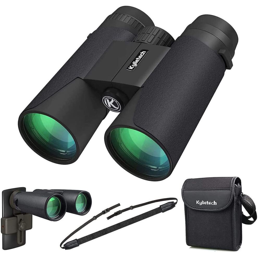 High Power Binoculars, Kylietech 12x42 Binocular for Adults with BAK4 Prism, FMC Lens, Fogproof & Waterproof Great for Bird Watching Travel Stargazing