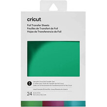 24 folhas de transferência de alumínio azul, verde, roxo, branco 6" x 4" Cricut