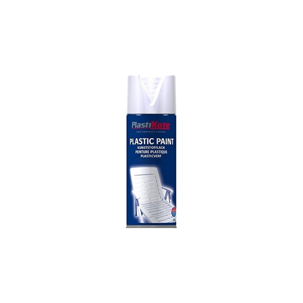 Plasti-kote 10607 400ml Plastic Paint - White Gloss