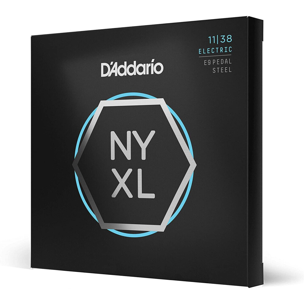 D'Addario NYXL1138PS Regular Light 11-38 Nickel Wound Pedal Steel Guitar Strings