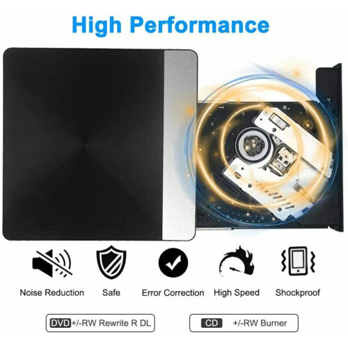 External CD/DVD-RW Drive USB 3.0 USB C Optical Burner Player Laptop PC 1