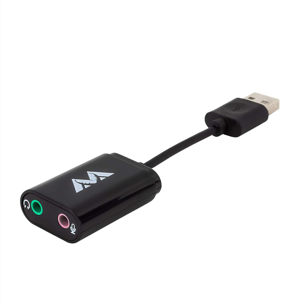 Antlion External Stereo Usb To 3.5Mm Headphone/Mic Sound Card 761878978579