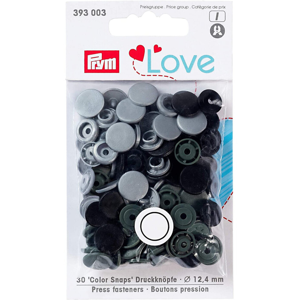 Prym Fasteners, Grey, One