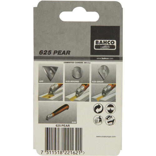 Bahco Bahco 625-Pear Carbide Edged Scraper Blade 1
