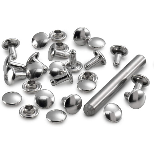 Prym Prym Tubular Rivets 3-4 mm Thickness brass silver col 2