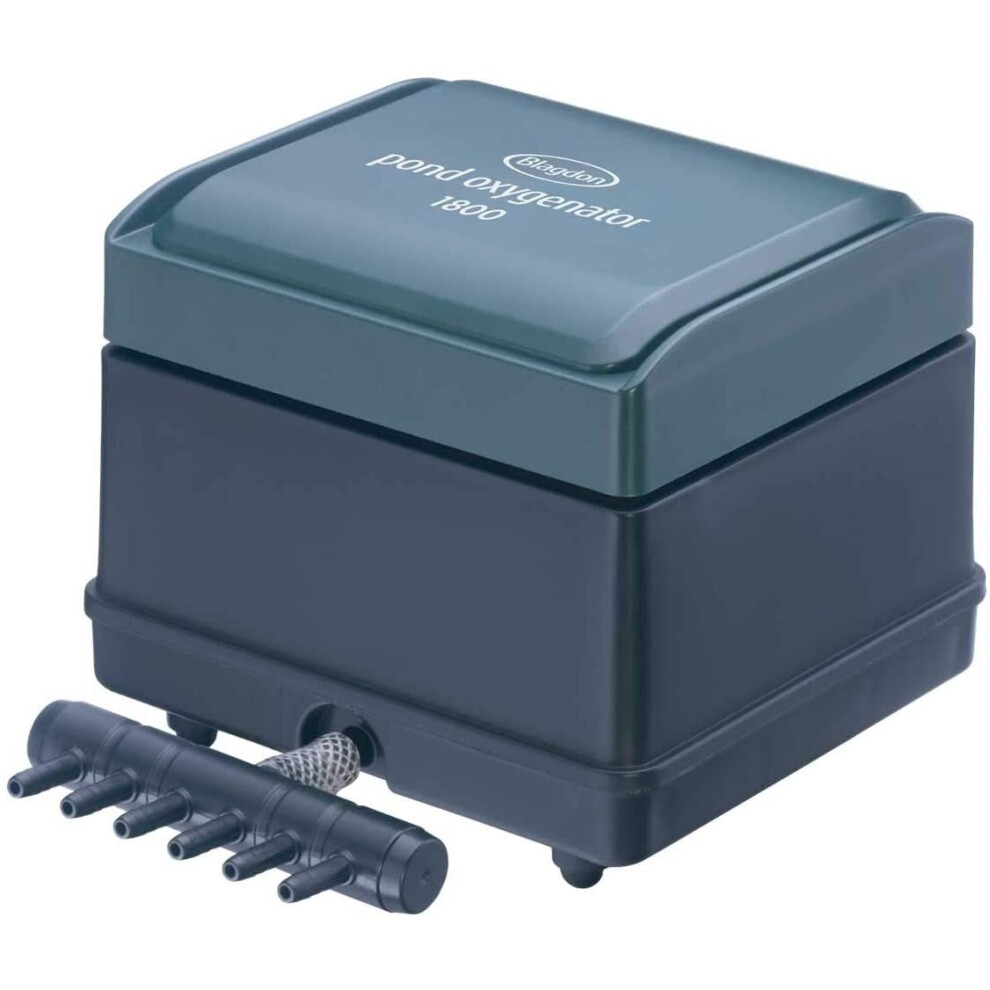 Blagdon Pond Oxygenator 1800, 6 Outlet Air Pump For Ponds Up To 10,000 Litre (Koi Ponds Up To 5,000 Litre), Suitable For Aeration And Oxygenation In