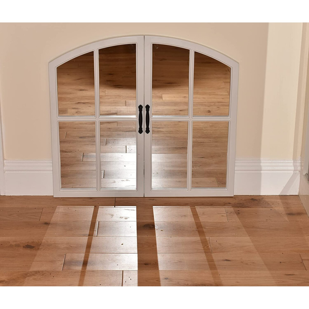 72X65Cm New Shape Window Style Stylish Decor Mirror Wall Mirror White-image-OPC-P8W57MS-NEW