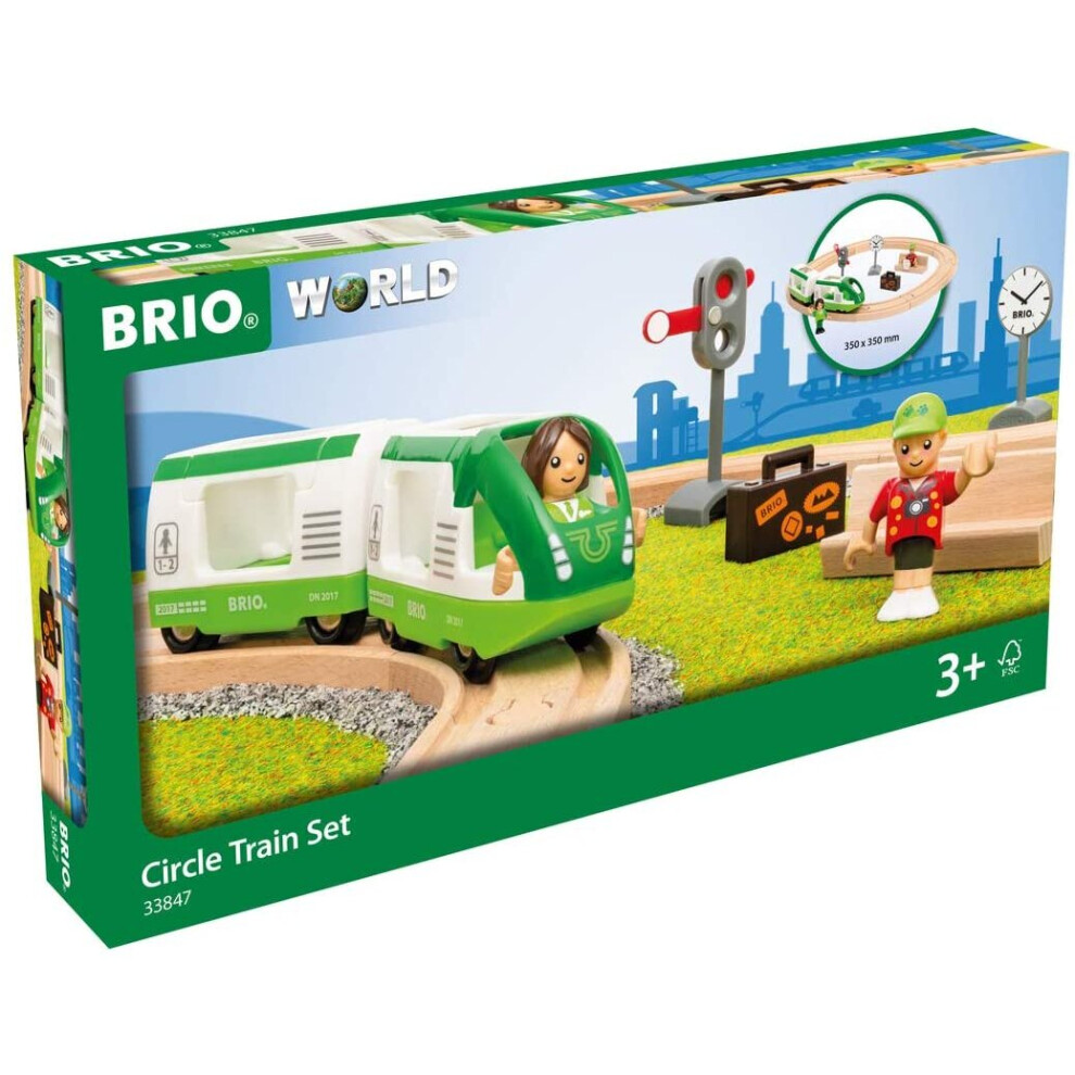 BRIO World Circle Wooden Train Set For Kids Age 3 Years Up - Compatible With All BRIO Railway Sets & Accessories