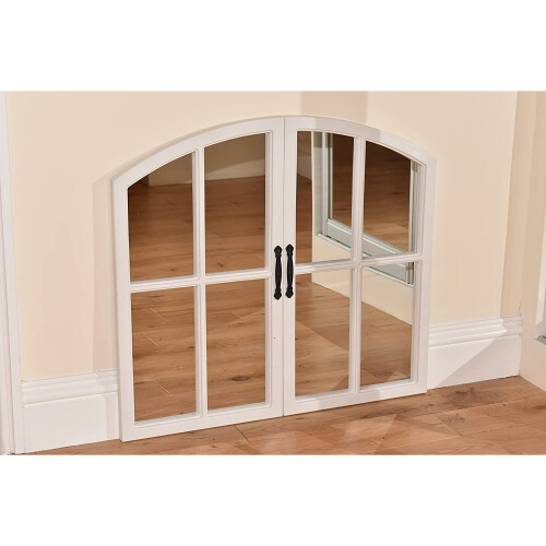 72X65Cm New Shape Window Style Stylish Decor Mirror Wall Mirror White 2