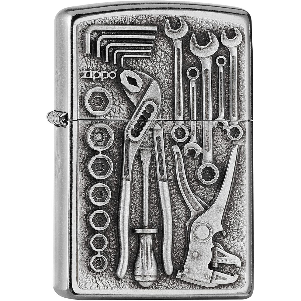 Zippo Lighter, Metal, Silver, Normal