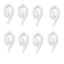 Merriway BH04577 Nylon Curtain Hooks - White, Pack of 200