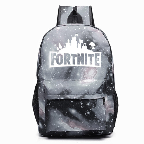 (Grey) Luminous Fornite Backpack Glow In The Dark Backpack