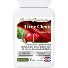Specialist Supplements Liver Clear Liver Function Support Capsules, Red, 60 Count