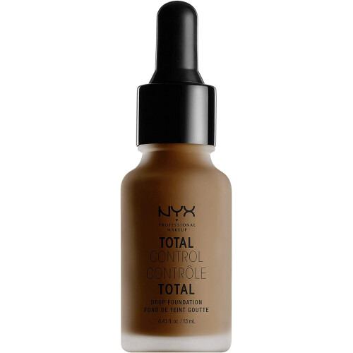 NYX Professional Makeup NYX Professional Makeup Total Control Drop Foundation, Precise Dosage, Buildable Coverage, Long Lasting, Vegan Formula, Matte Finish, Shade: Chestnut