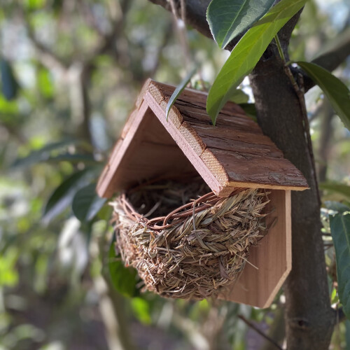 Selections Woven House Martin Bird Nester with Roof 1