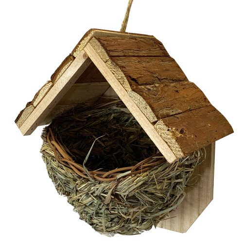 Woven House Martin Bird Nester with Roof