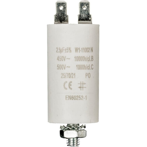 Kapacitor 450V + Erde 2.5uf / 450 v + Aarde