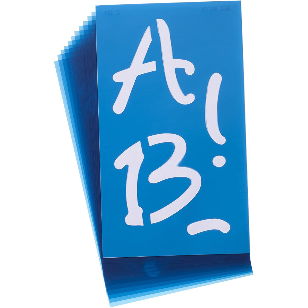 Acme Plastic Alphabet Stencils -Angelina Script 4-inch