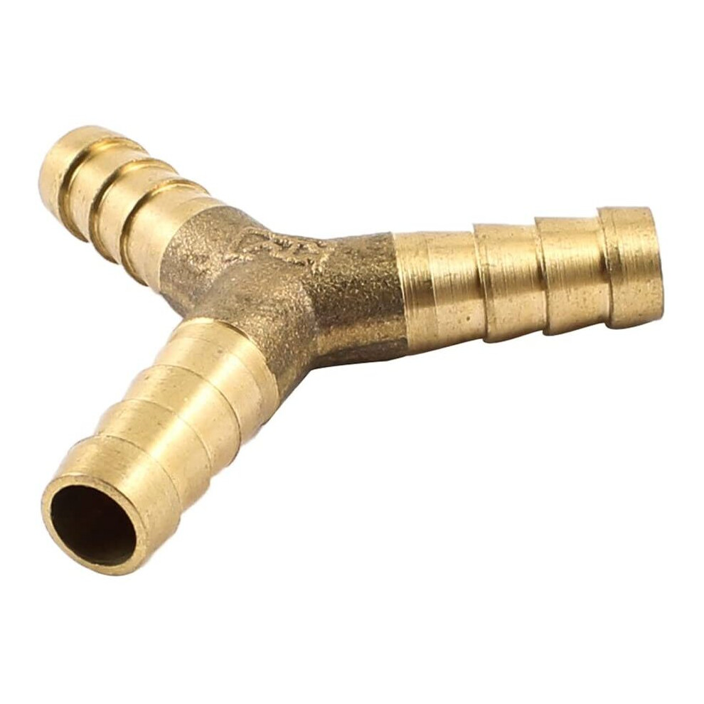 Sourcingmap Brass 3 Way Air Gas Y Shaped 8Mm Hose Barb Connector 700724343444