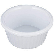 Utopia Melamine Ramekins, JMP209-000000-B01012, Fluted White Ramekin 1oz (3cl) (Box of 12)
