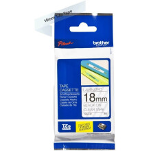 Brother TZe-141 Labelling Tape Cassette, 18 mm (W) x 8 m (L), Laminated, Brother Genuine Supplies - Black on Clear