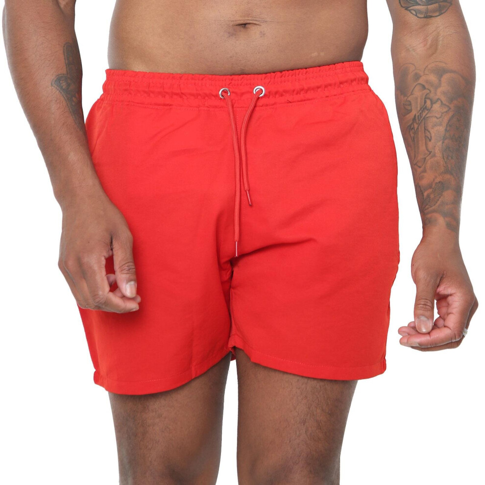 (Red, S) Men Shorts Running Jogging Sports Casual Shorts