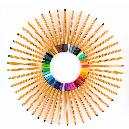 Point 10+5 neonfarvede fineliner i STABILO-etui 1