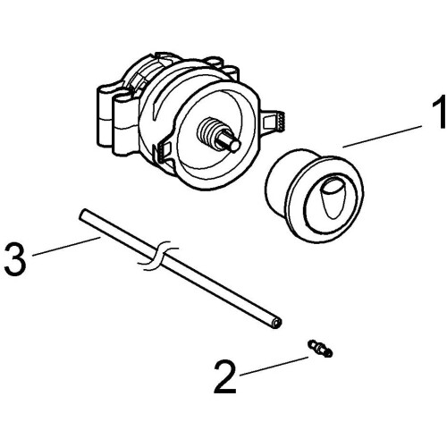 Grohe Grohe Eau2 Dual Flush Pneumatic Chrome Toilet Push Button 38771000, Multi-Colour 2