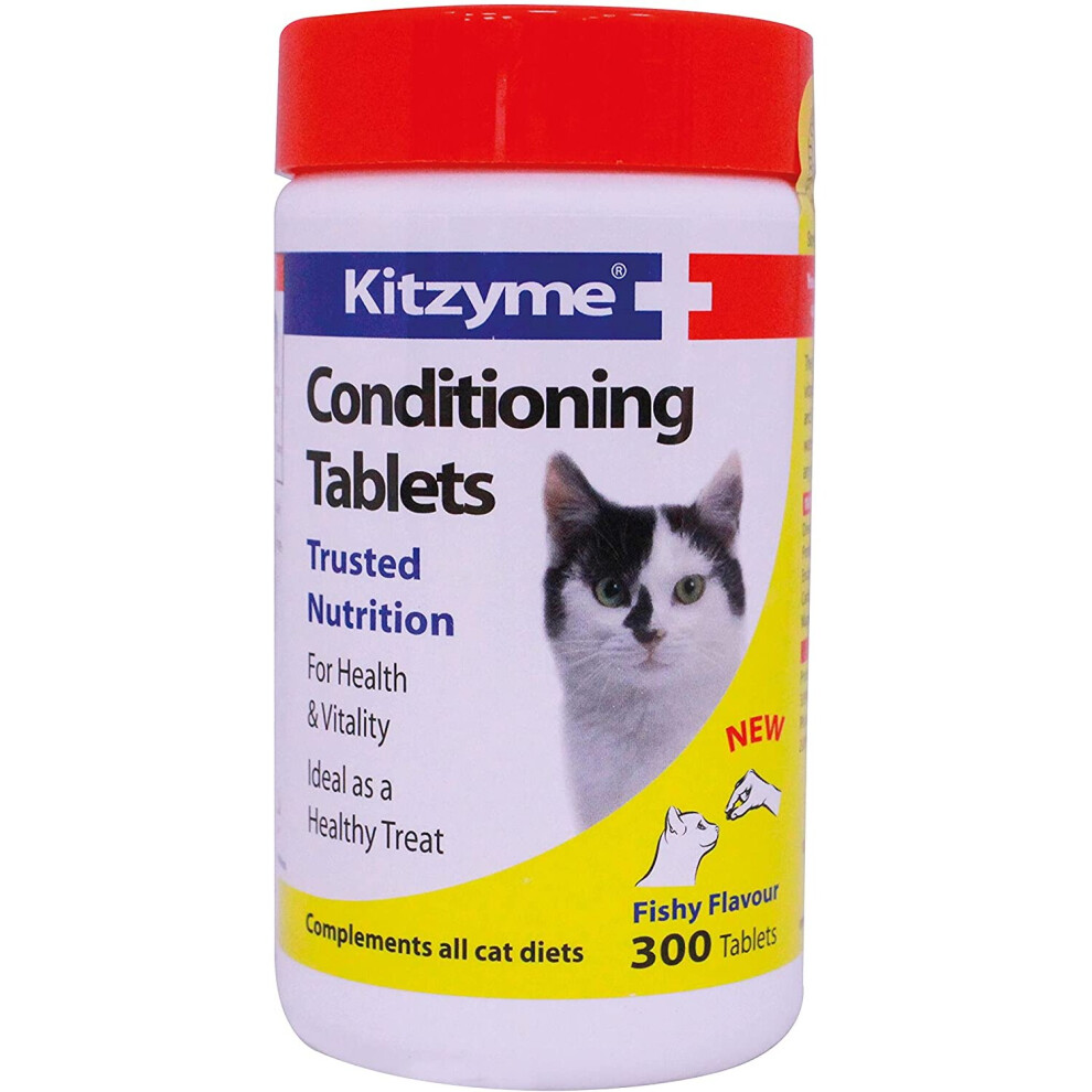 Kitzyme | Conditioning Tablets for Cats & Kittens | Promotes Health & Vitality, Supports Immune System (300 Tablets)