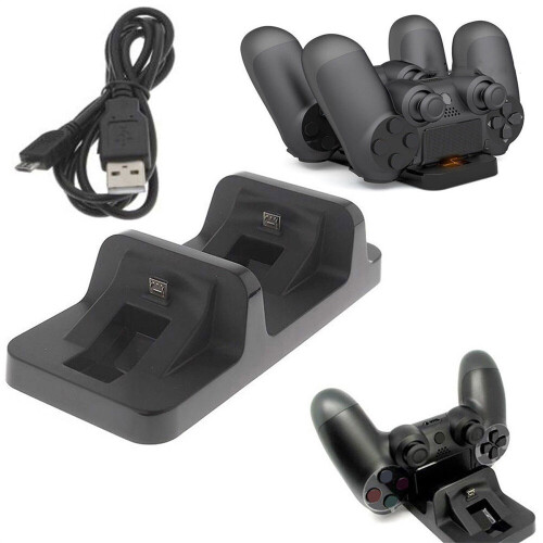 Φορτιστής Usb Dual Ber C3 A7o φορτιστής για τον έλεγχο παιχνιδιών Ps4 1
