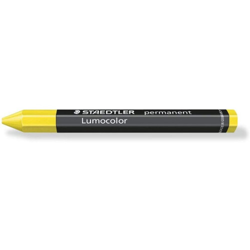 Staedtler STAEDTLER Lumocolor Permanent Omnigraph Crayons - Yellow (Pack of 12)