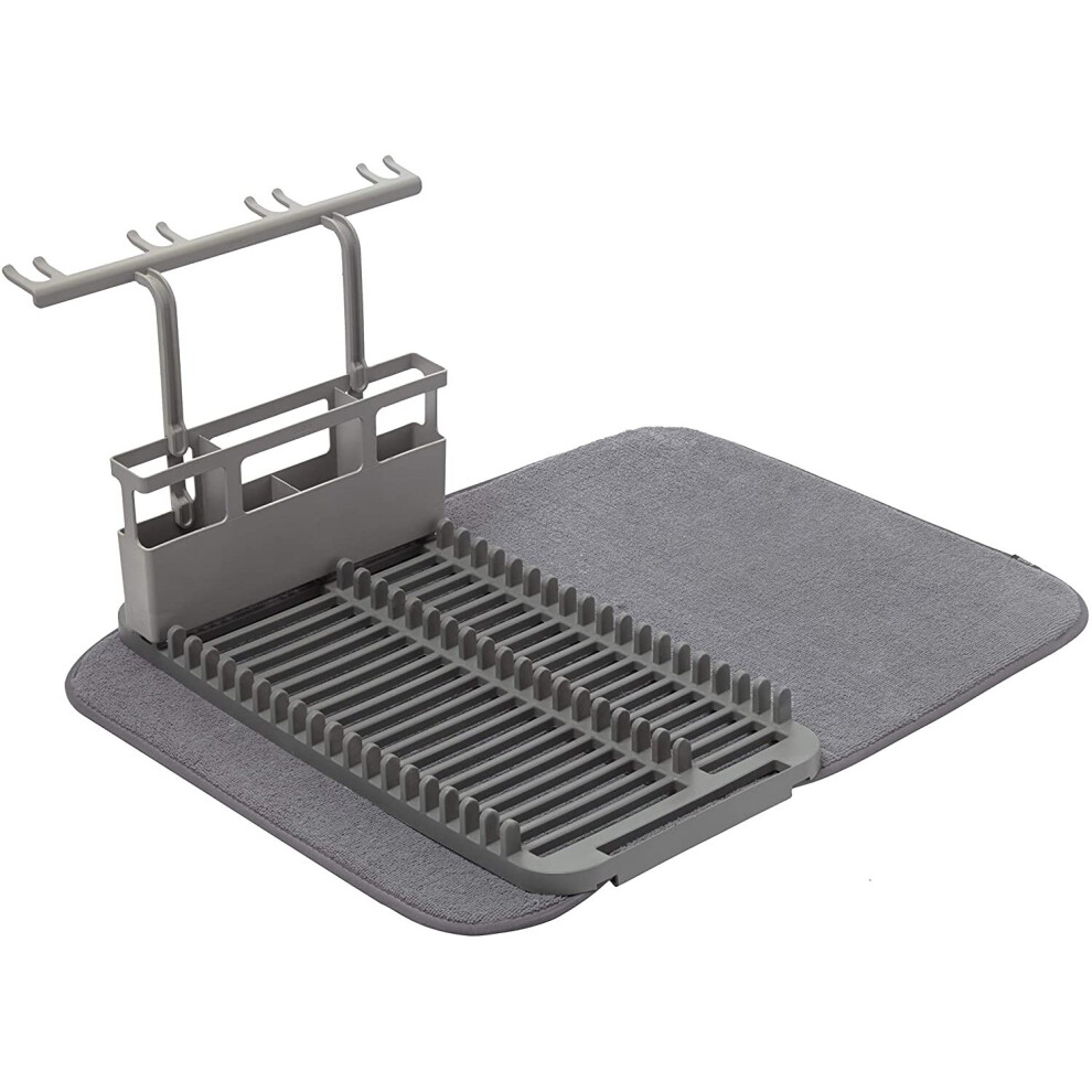 Umbra 1011484-149 UDRY DISHRACK W/Dry MAT Charcoal, 18/8 Stainless Steel