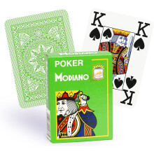 Tavoloverde Playing cards Modiano 4 Jumbo index - green light