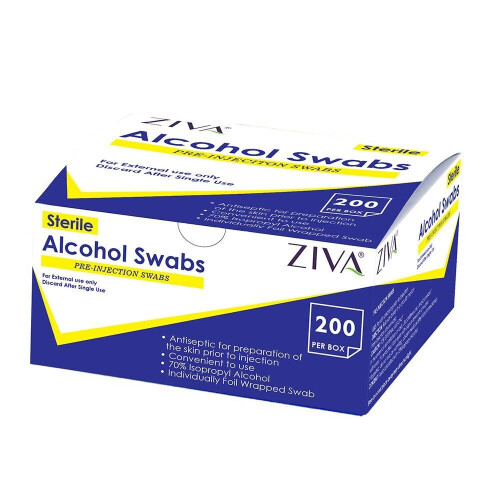 ZIVA Sterile Alcohol Swabs 200's