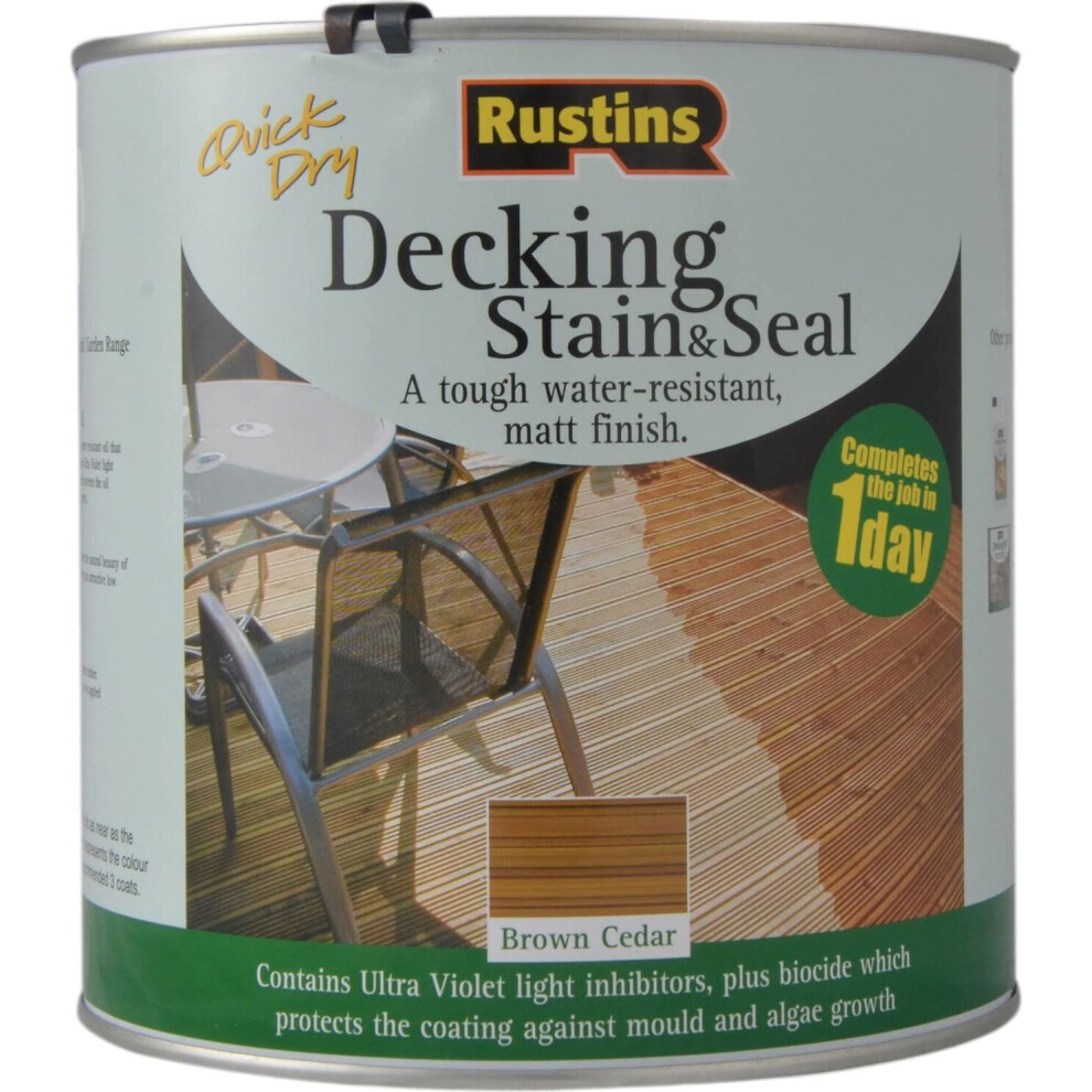 Rustins DEBC2500 2.5L Decking Stain - Brown Cedar