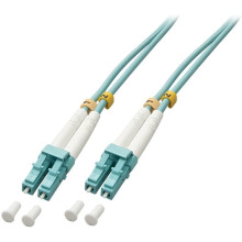 LINDY 46403 LC-LC OM3 50/125 Fibre Optic Patch Cable - Aqua, 75m