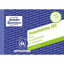 Avery Zweckform 303 Document Pressure (Output Receipt A6 Horizontal 50 Sheet (S) Yellow