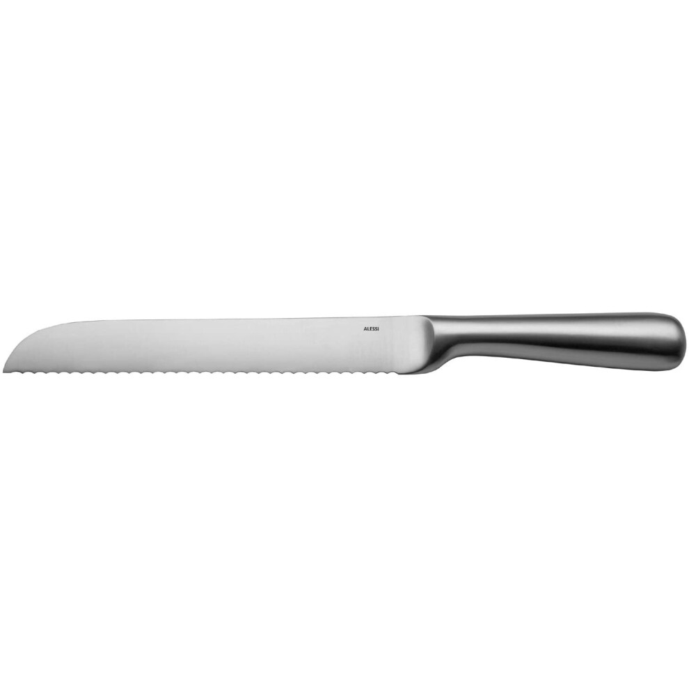 Alessi Sg503 Mami Bread Knife, Steel Aisi 420, Silver