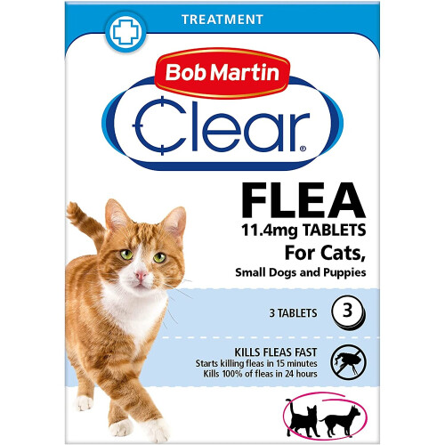 Bob Martin Clear Cat Flea Tablets, also Suitable for Small Dogs