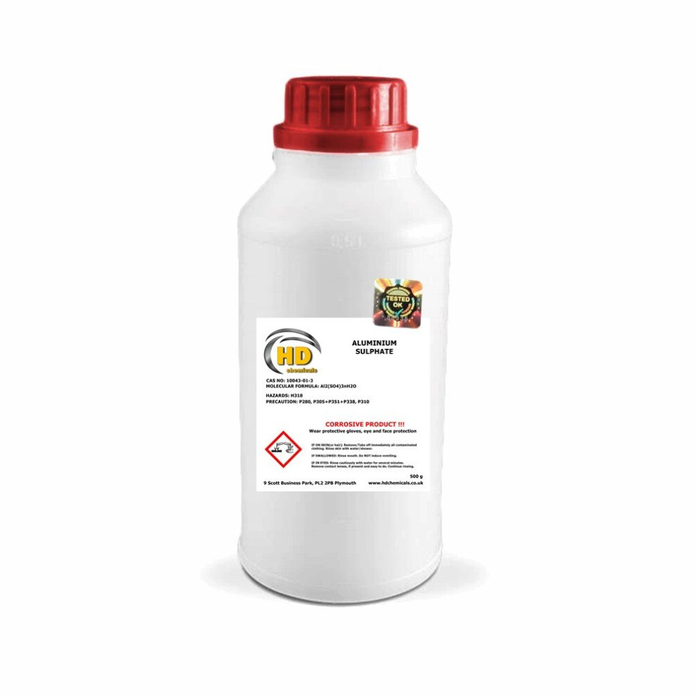 (500g Bottle) Aluminium Sulphate Powder