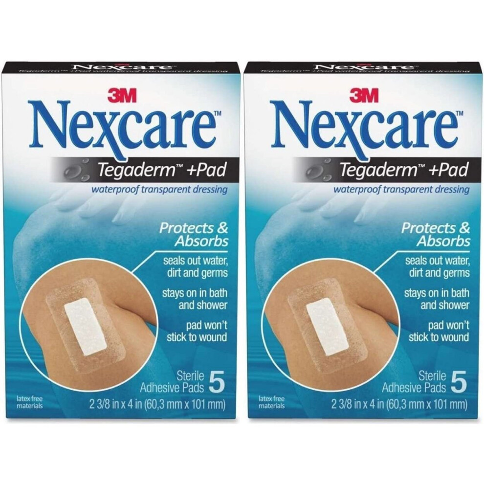 3M Nexcare Tegaderm +Pad - Tegaderm +Pad Wound Dressing (5'S)