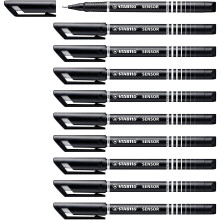 Fineliner - STABILO SENSOR F Box of 10 Black