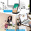 For Apple iPhone 8 Wireless Black Qi Charger Desktop Stand + Qi Receiver USB 5
