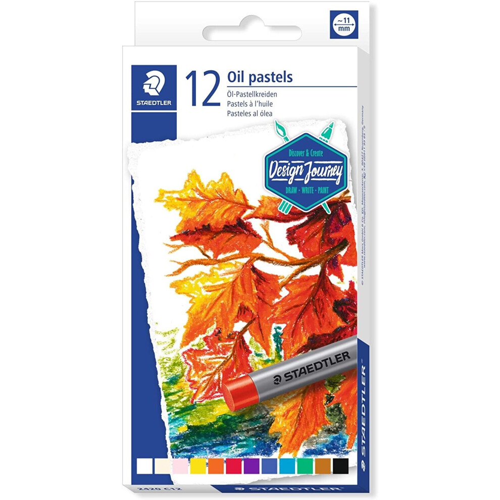 Staedtler Karat 2420 C12 Oil Pastels - Assorted Colours (Pack of 12)