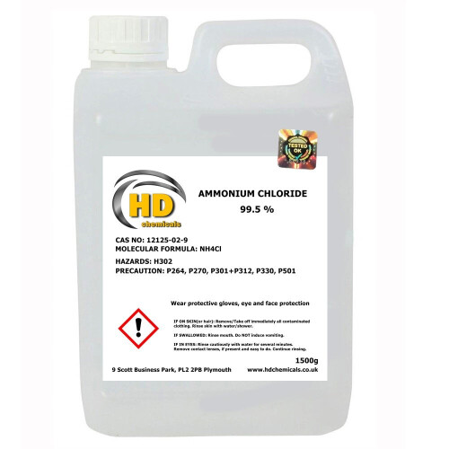 (1500g) Ammonium Chloride 99.5% Salmiak, Electro Plating