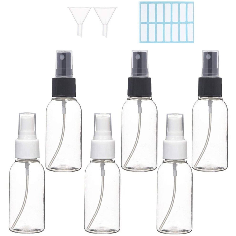 Illuva 50Ml Small Spray Bottle Empty Clear Fine Mist Spray Bottles Plastic Travel Atomiser Bottle Set Refillable Liquid Containers For Make-Up Cosmetic Hair